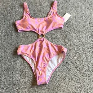 NWT pink and orange swim suit